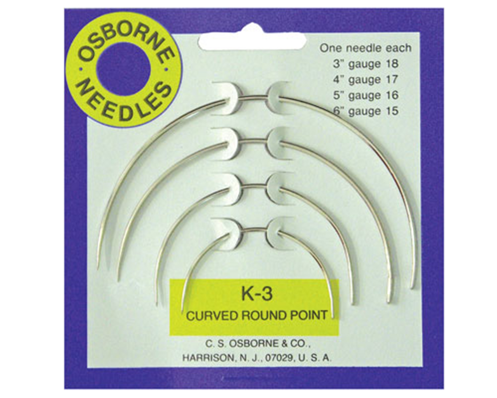 Curved Needle Card K-3